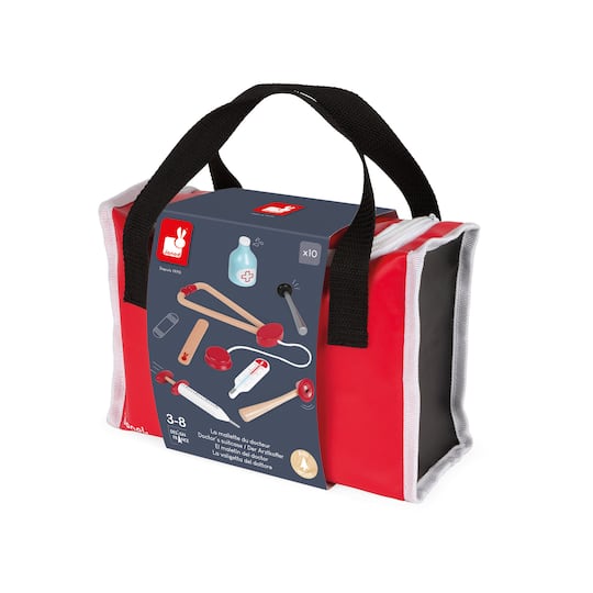 Janod® Red & Black Doctor's Suitcase Toy Set